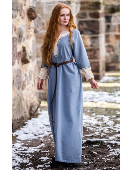 Location costume médiévale Freya bleue