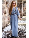 Location costume médiévale Freya bleue