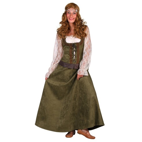 Location costume médiévale luxe verte