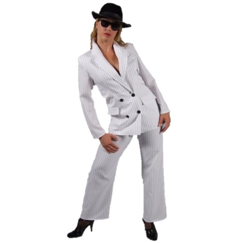 Location costume Gangster blanc femme