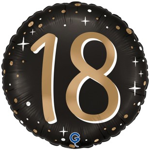 Ballon anniversaire 18 ans aluminium air/hélium pour anniversaire