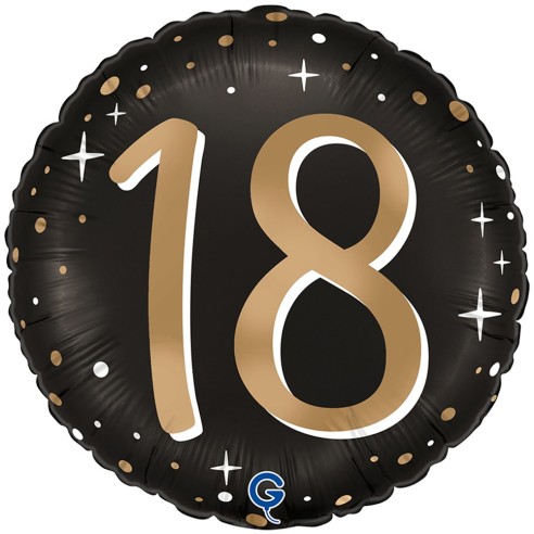 Ballon anniversaire 18 ans aluminium air/hélium pour anniversaire
