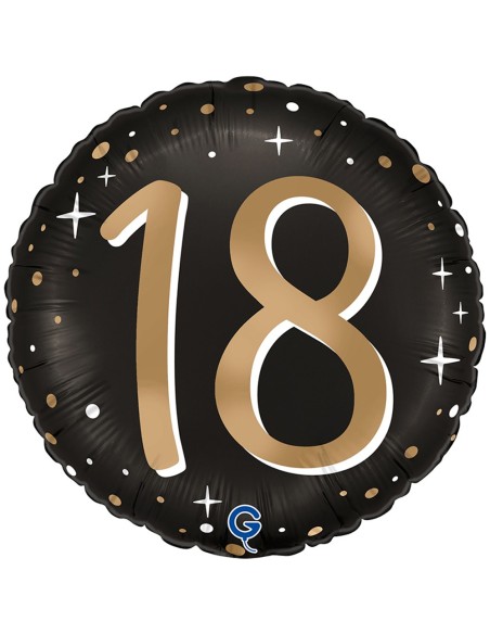 Ballon anniversaire 18 ans aluminium air/hélium pour anniversaire