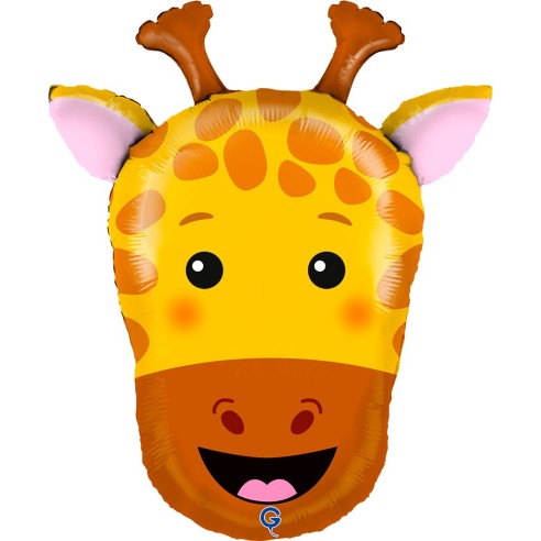 Ballon en forme de tête de girafe gonflage à l'hélium pour enfant