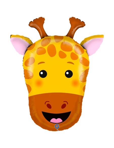 Ballon en forme de tête de girafe gonflage à l'hélium pour enfant