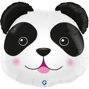 Ballon en forme de tête de panda gonflage à l'hélium pour enfant