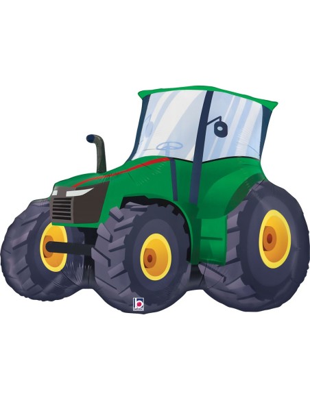 Ballon en forme de tracteur vert gonflable à l'hélium pour décoration