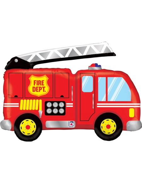 Ballon en forme de camion de pompier rouge gonflage à l'hélium