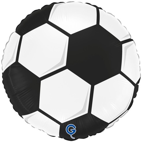 Ballon rond alu imprimé thème football gonflable à l'hélium