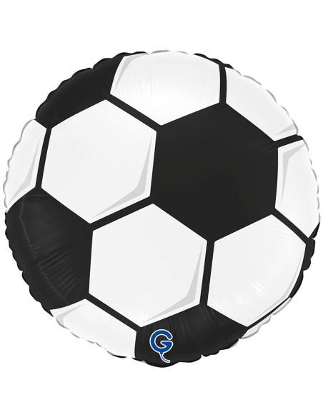 Ballon rond alu imprimé thème football gonflable à l'hélium
