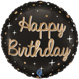 Ballon Happy Birthday aluminium air/hélium pour anniversaire