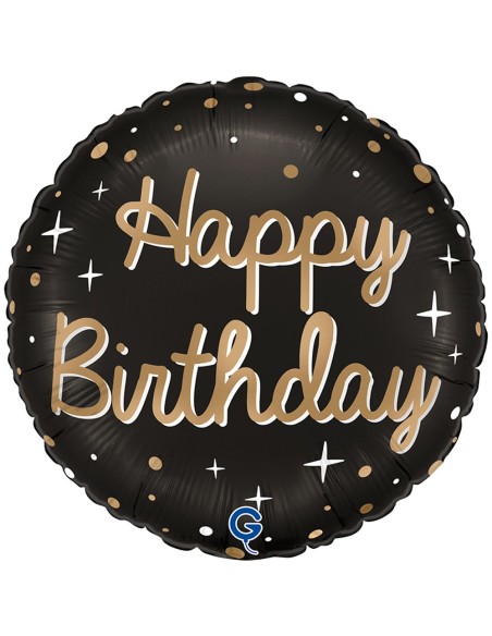 Ballon Happy Birthday aluminium air/hélium pour anniversaire