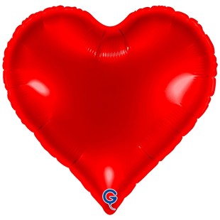 Ballon coeur rouge aluminium gonflable à l'hélium thème amour