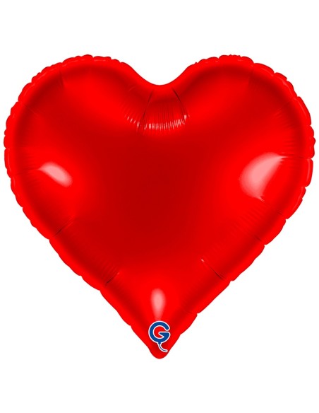 Ballon coeur rouge aluminium gonflable à l'hélium thème amour