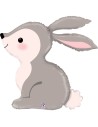 Ballon en forme de lapin gris pour enfant gonflage à l'hélium