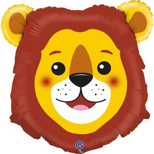 Ballon en forme de tête de lion gonflage à l'hélium pour enfant