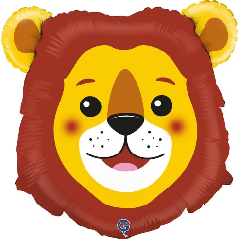 Ballon en forme de tête de lion gonflage à l'hélium pour enfant