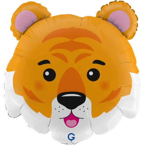 Ballon en forme de tête de tigre gonflage à l'hélium pour enfant