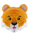 Ballon en forme de tête de tigre gonflage à l'hélium pour enfant