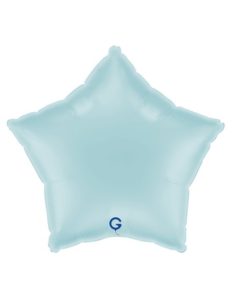 Ballon étoile bleu pastel