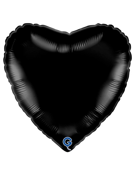 Ballon coeur couleur brillant aluminium 46cm pour déco mariage