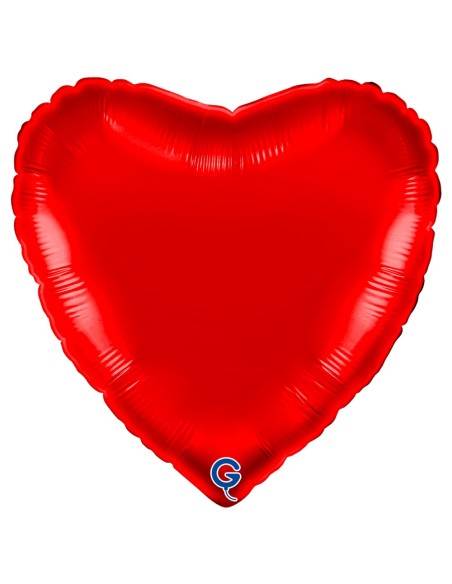 Ballon coeur couleur brillant aluminium 46cm pour déco mariage