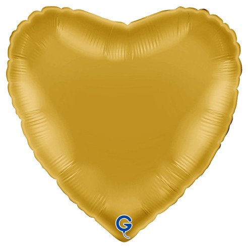 Ballon coeur couleur brillant aluminium 46cm pour déco mariage