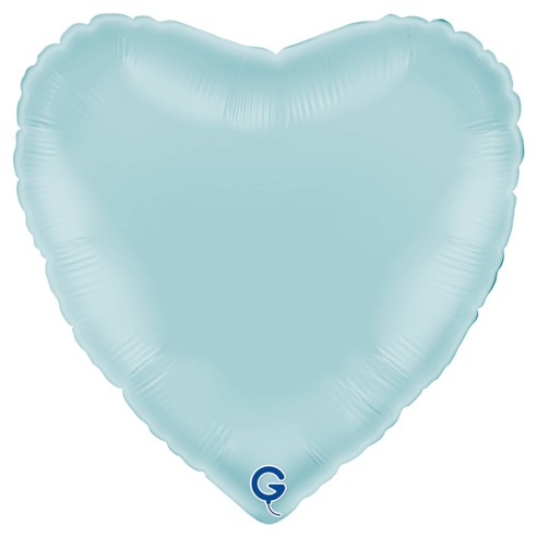 Ballon coeur couleur brillant aluminium 46cm pour déco mariage