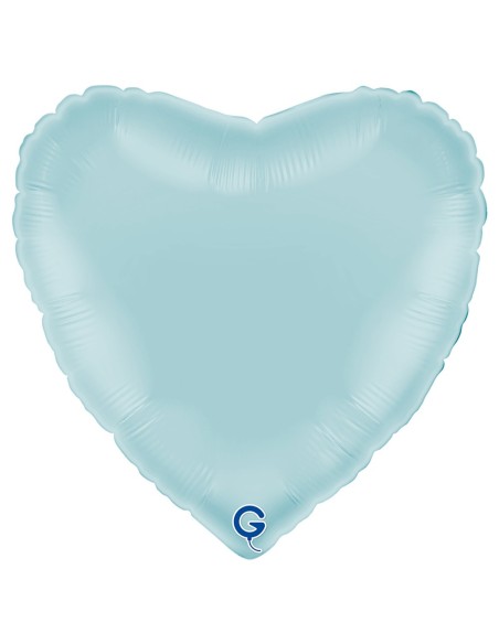 Ballon coeur couleur brillant aluminium 46cm pour déco mariage