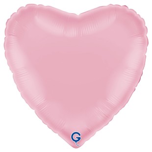 Ballon coeur couleur brillant aluminium 46cm pour déco mariage