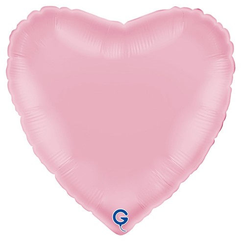 Ballon coeur couleur brillant aluminium 46cm pour déco mariage