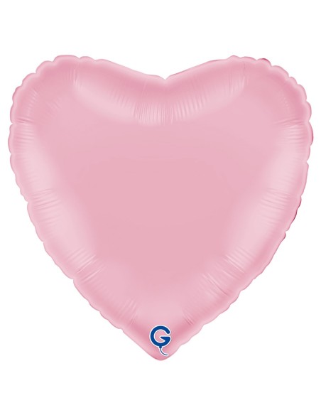 Ballon coeur couleur brillant aluminium 46cm pour déco mariage