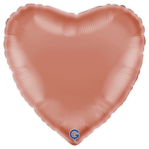 Ballon coeur couleur brillant aluminium 46cm pour déco mariage
