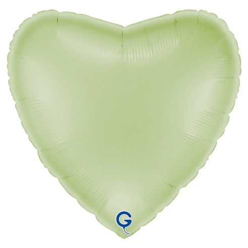 Ballon coeur couleur brillant aluminium 46cm pour déco mariage