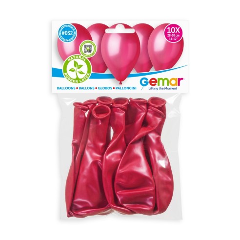 Lot de 10 ballons métallisé couleur latex pour décoration anniversaire
