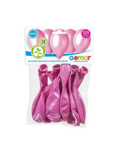 Lot de 10 ballons métallisé couleur latex pour décoration anniversaire