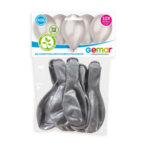 Lot de 10 ballons métallisé couleur latex pour décoration anniversaire