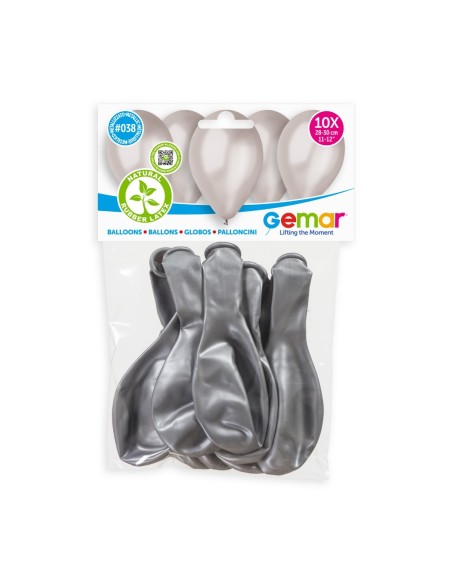 Lot de 10 ballons métallisé couleur latex pour décoration anniversaire