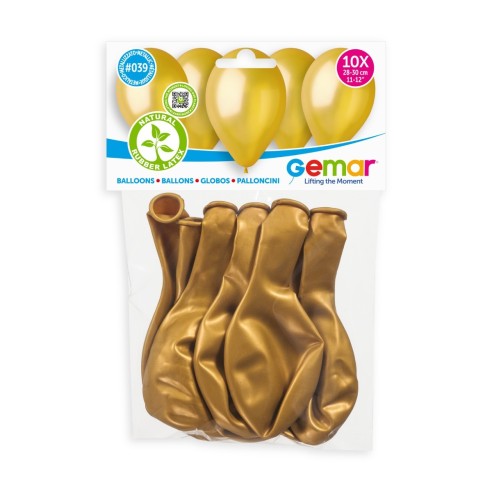 Lot de 10 ballons métallisé couleur latex pour décoration anniversaire