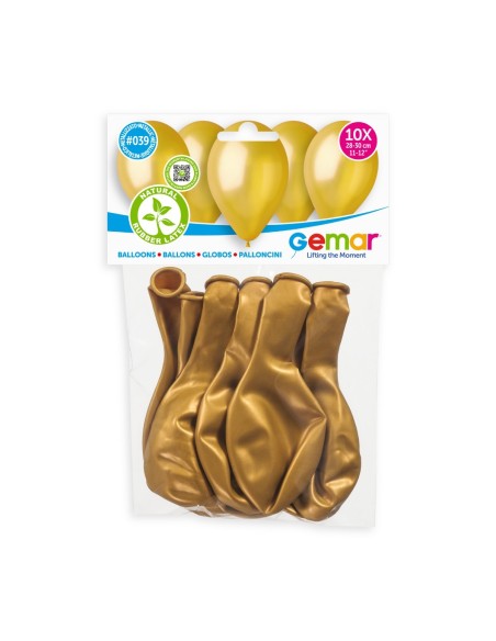 Lot de 10 ballons métallisé couleur latex pour décoration anniversaire