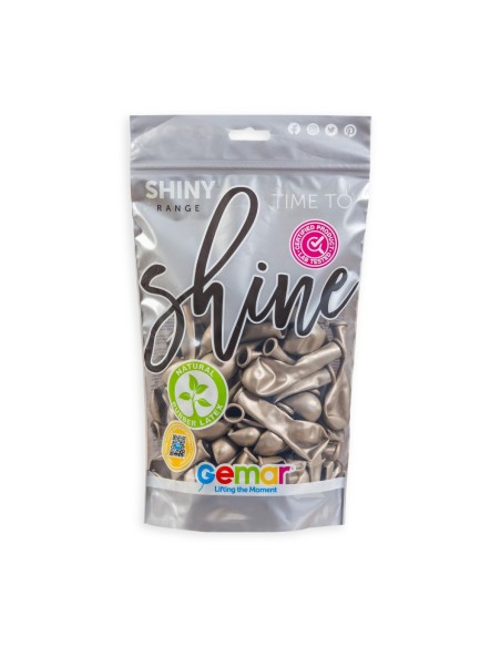 Lot de 50 ballons couleur shiny latex brillants pour décoration de salle