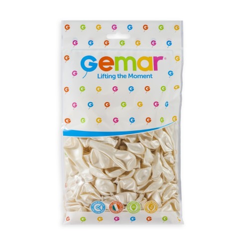 Lot de 50 ballons couleur latex métallisés pour décoration de salle