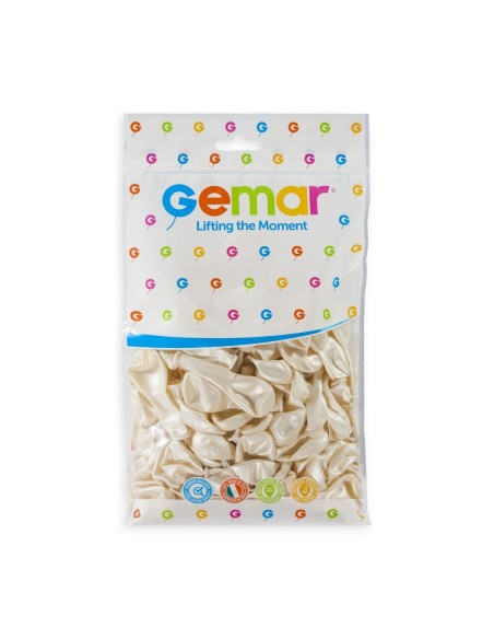 Lot de 50 ballons couleur latex métallisés pour décoration de salle