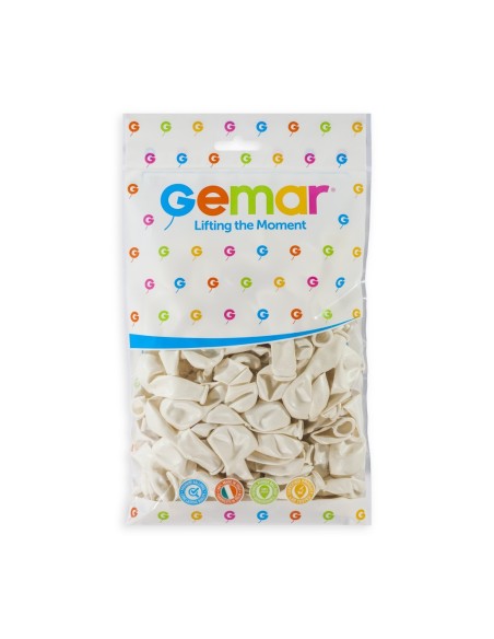 Lot de 50 ballons couleur latex métallisés pour décoration de salle