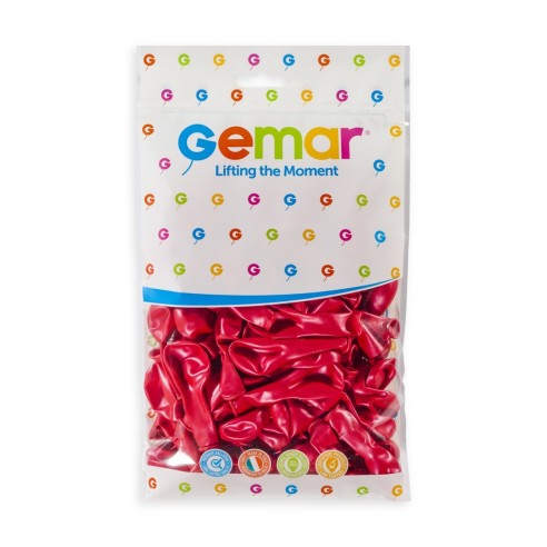 Lot de 50 ballons couleur latex métallisés pour décoration de salle