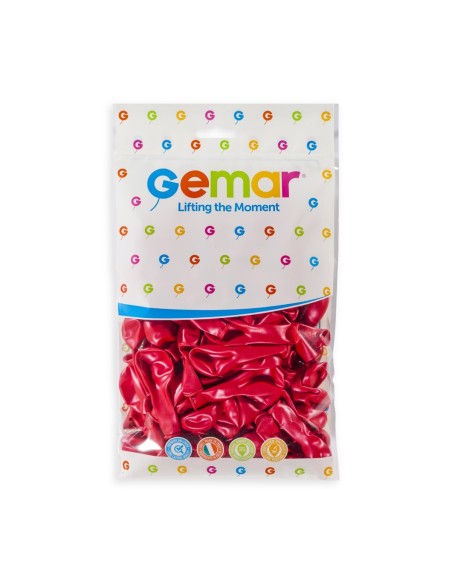 Lot de 50 ballons couleur latex métallisés pour décoration de salle