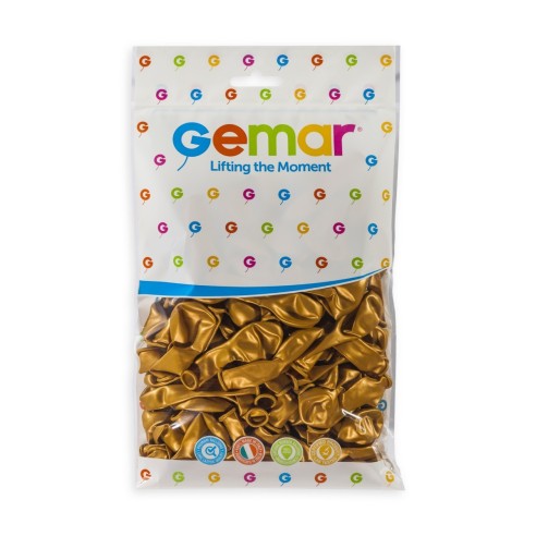 Lot de 50 ballons couleur latex métallisés pour décoration de salle