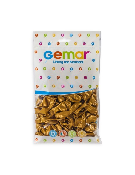 Lot de 50 ballons couleur latex métallisés pour décoration de salle