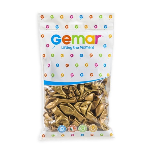 Lot de 50 ballons couleur latex métallisés pour décoration de salle