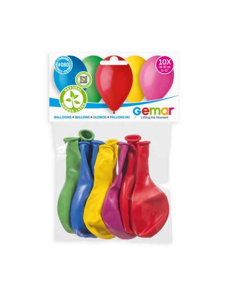Sachet de 50 ballons couleurs assorties diamètre 30cm chez Festimania